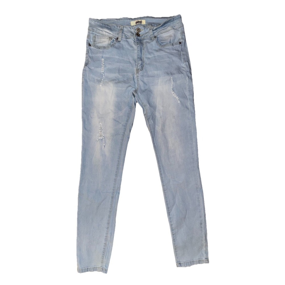 California Vintage Size 11 Light Wash Distressed Skinny Jeans Stretch‎ (FLAW)